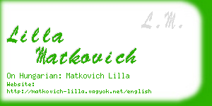 lilla matkovich business card